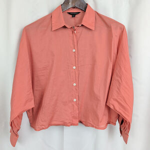 Ladies' Banana Republic Bat Wing Button Up Collared Shirt Small Petit